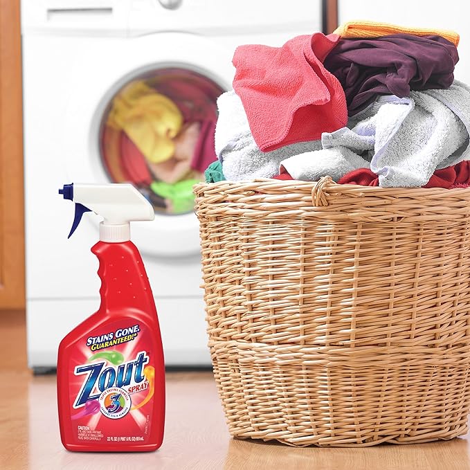 Zout Triple Enzyme Formula Laundry Stain Remover Spray, 22 Ounce - Pack of 6