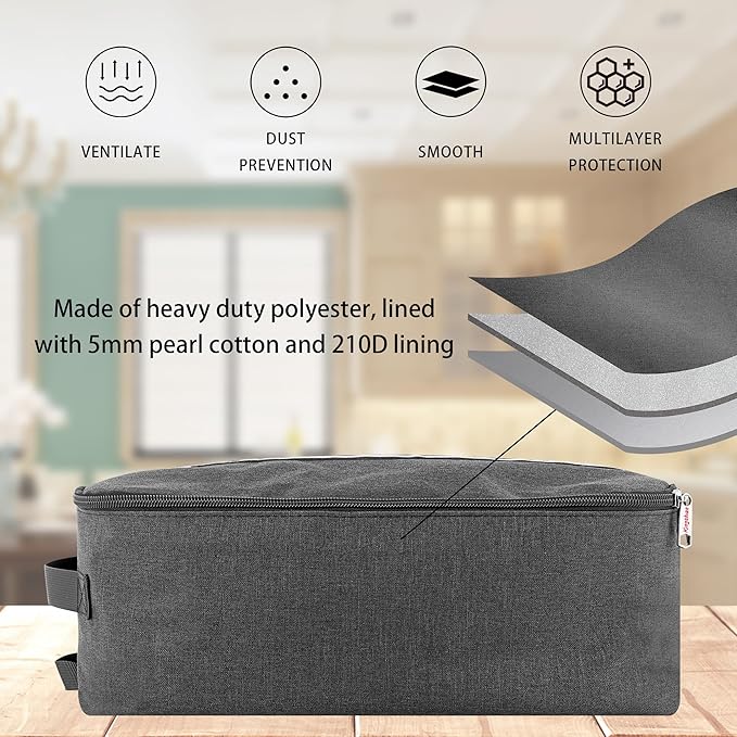 Outdoor Portable Steamer Storage Bag Compatible with Conair Hand-held Clothes Steamer, Heavy Fabric Bag with Wrist, Dark Grey (Bag Only)