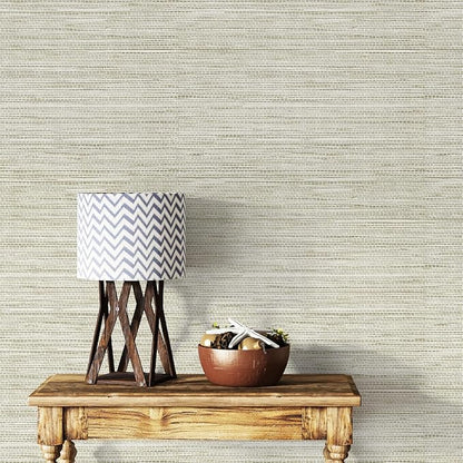 Simon&Siff Cream Textured Grasscloth Peel and Stick Wallpaper 17.7"x197" Neutral Faux Grassweave Wallpaper Waterproof Self Adhesive Removable Wallpaper Mural for Home Decor Bedroom Kitchen Cabinet
