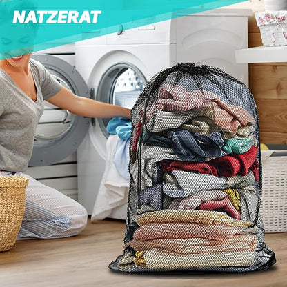 6 Pcs Mesh Laundry Bags for Delicates with Premium, Drawstring Laundry Bag, Blouse, Bra, Hosiery, Stocking, Underwear, Lingerie (Black)