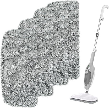 4 Pack Steam Mop Pads Compatible with GorFanty GF-6610B/GF-6610, Neugo NE033/NE033M & Mxnsewr, Washable Microfiber Steam Mop Replacement Pads for Multi-Surface Cleaning