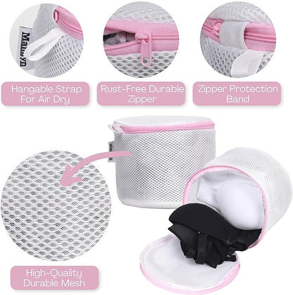 Mamlyn Mesh Bra Bags for Washing Machine, Lingerie wash Bags for Laundry