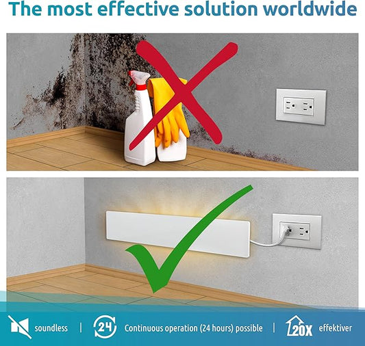 ELIAS Mold killer - Black mold remover for walls without chemicals - Wall heating for every room - Powerful anti-mold heating as an alternative to moldspray - Permanently mold-free (1)