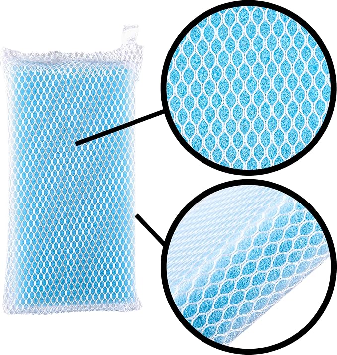 Non-Scratch, Gentle Mesh Dishwashing Sponge, Quick Dry, Odor-Resistant Dish Sponge, Gentle Cleaning for Kitchen, Dishes, Household Cleaning, Stainless Steel & Non-Stick Pans (Pack of 12)