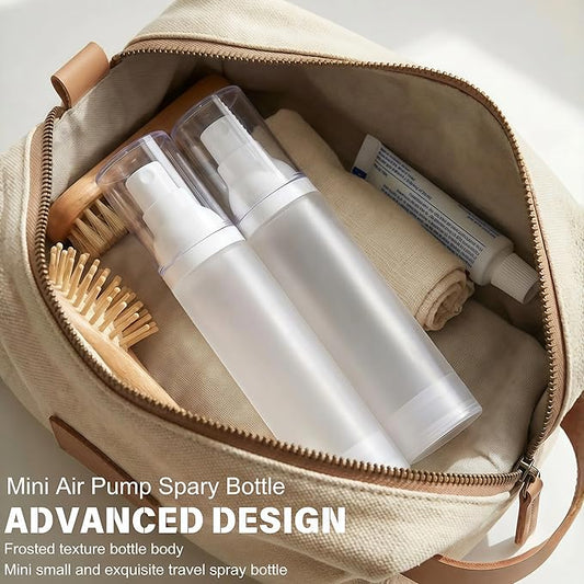 1.7oz/50ml-Small Spray Bottle 360° Angle Work, Portable Refillable Leak Proof Travel Mini Spray Bottle.For Perfume Toner Hair spray Facial Moisturizing 【1.7oz/50ml-(Pack of 3) & Spary Bottle】