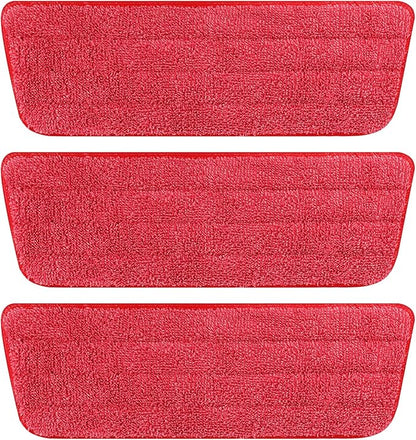 3 Pack Microfiber Reusable Mop Pads, Wet/Dry Floor Cleaning Refill Mop Pads, Spray Mop Hard Wood Floor Mop Pads Refills, Machine Washable Power Mop Pads Replacement