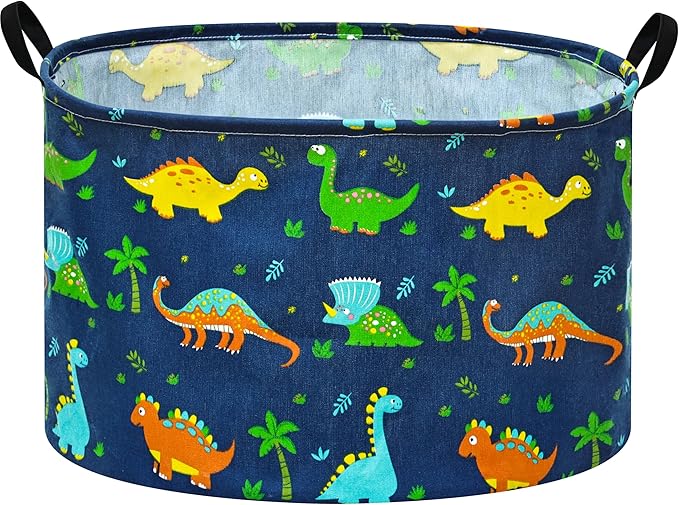 21.6" Round Laundry Basket Gift Basket Storage Laundry Hamper Laundry Basket Toys Nursery Bin with Handles,Storage Basket for Bedroom Decor