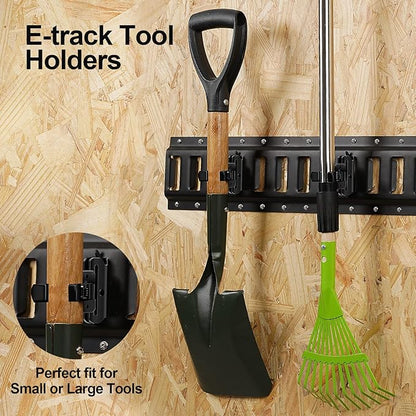 6 Pack E-Track Tool Holders |E Track Accessories for Enclosed Trailer to Keep Rakes,Shovels, Broom|e Track Tool Holder Hanger for Trailer Accessories| Tool Stabilizer for Etrack Accessories