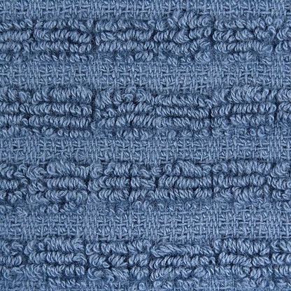 Ritz Royale Collection 100% Combed Terry Cotton, Highly Absorbent, Kitchen Towel Set, 13-3/4" x 12", 4-Pack, Solid & Checked, Federal Blue
