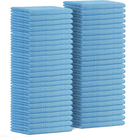 Avalon Towels Microfiber Cleaning Cloths (Value Pack of 48) - Size 16 x 16 Inches, Highly Absorbent Cleaning Rags, Lint Free, Reusable and Washable, Microfiber Towels for Cars