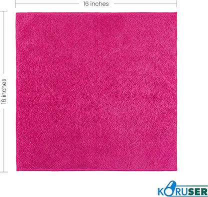 Microfiber Cleaning Cloths - Reusable and Washable - Multi Purpose Indoor/Outdoor Cleaning/Dusting/Polishing on Kitchen/Bathroom/Auto Surfaces (12 Pack/High Grammage)