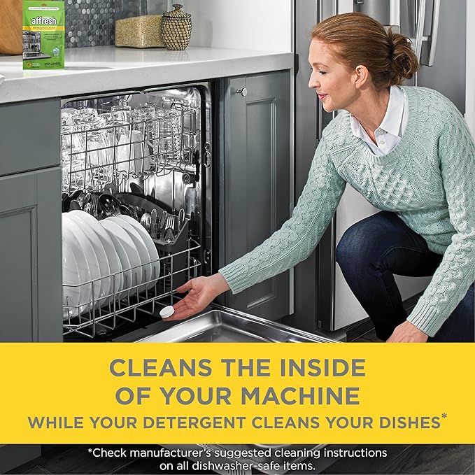 Affresh Dishwasher Cleaner, Helps Remove Limescale and Odor-Causing Residue, 6 Tablets (Pack of 6)