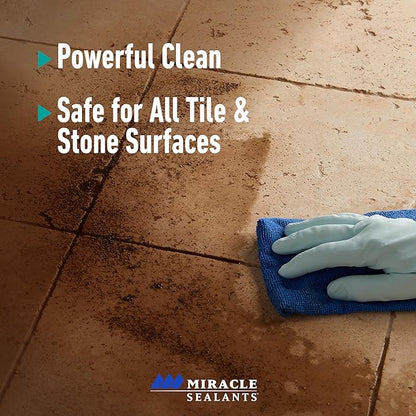 Miracle Sealants Tile & Stone Cleaner Concentrate for Natural Stone, Tile & Grout, 32 oz