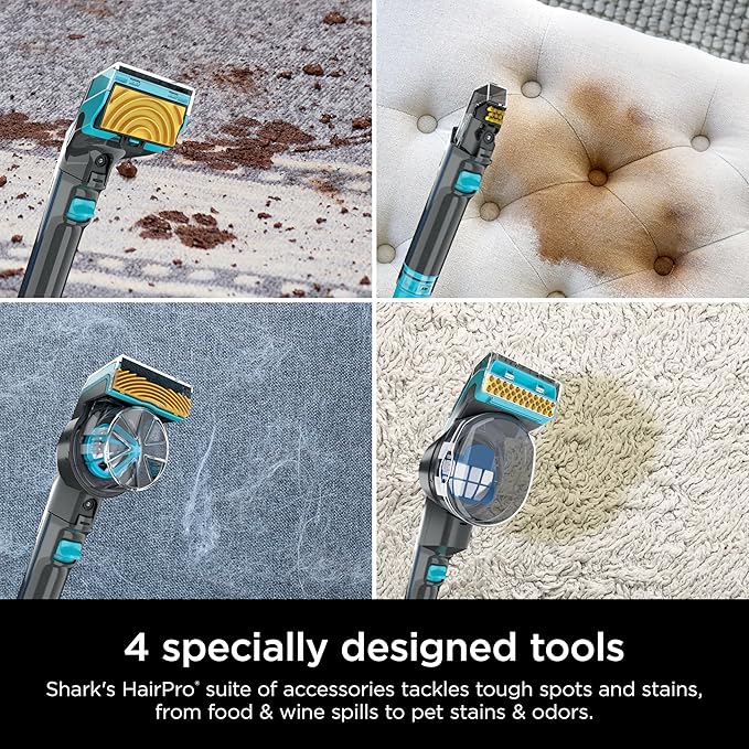 Shark CarpetXpert HairPro | Upright Carpet, Area Rug & Upholstery Cleaner | StainStriker Handheld Tough Stain Remover & Onboard Self Clean | Pet Hair Pickup & Odor Removal | 5 Tools | Navy | EX304