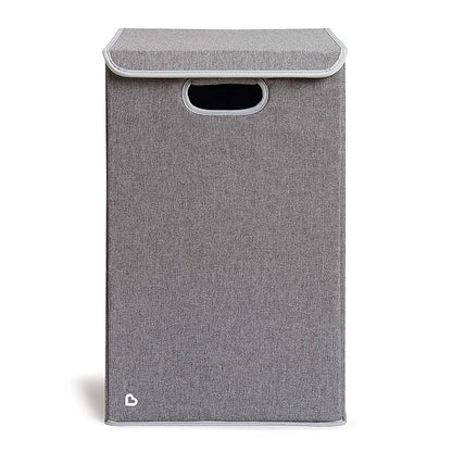 Munchkin Laundry Hamper for Baby and Kids, Collapsible Nursery Organizer with Lid, Grey
