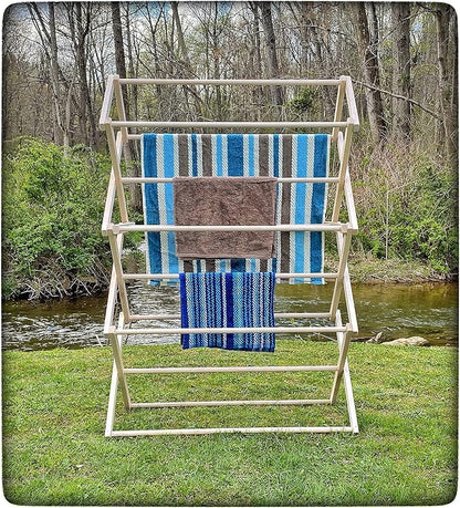 Saving Shepherd Clothes Drying Rack - 52¾"H x 36" W Folding Maple Wood Amish Handmade in Lancaster, PA USA