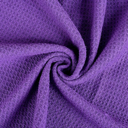 Mile High Life Tri-fold Golf Towel | 16" X 24" | Premium Microfiber Fabric | Waffle Pattern | with Heavy Duty Carabiner Clip | for Men and Women (2 Pack Purple)