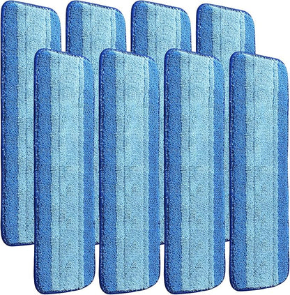8 Pack Microfiber Cleaning Pads Compatible with Bona Mops, Safe for Hardwood and Hard-Surface Floors, Washable, Reusable