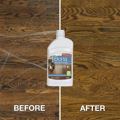 Bona Hardwood Floor Polish - 32 fl oz - Low Gloss Shine - Polish for Wood Floors - Protects and Renews Dull Flooring - Covers 500 sq ft (Pack of 2)