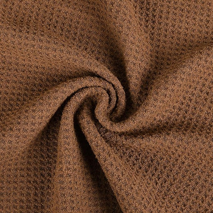 Mile High Life Tri-fold Golf Towel | 16" X 24" | Premium Microfiber Fabric | Waffle Pattern | with Heavy Duty Carabiner Clip | for Men and Women (Brown)