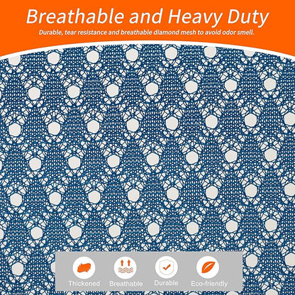 Polecasa Extra Heavy Duty Large Diamond Mesh Laundry Bags with Drawstring Closure & ID Tag, 2 Pack 24 x 36 inches Washable Storage Bag for College, Travel, Sports, Dorms, Blue