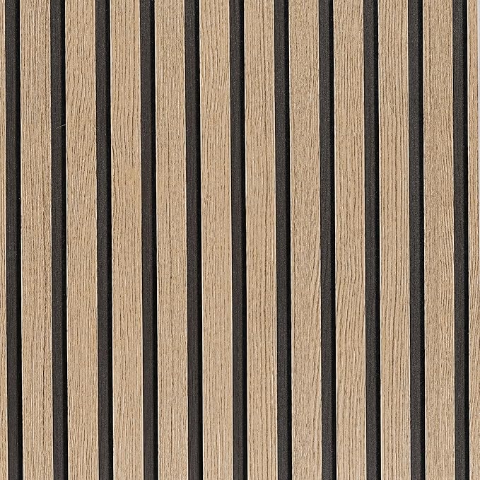 Wood Slat Wallpaper Peel and Stick - 23.6'' x 200'' Self Adhesive Contact Paper for Walls Wood Panels for Wall, Wall Panel, Peel and Stick for Easy DIY Wall Decor (Brown)