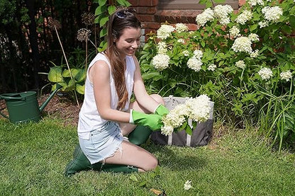 If You Care Latex Gloves,Large, 1 Pair - For Gardening,Dishwashing,Cleaning Kitchen and Bathroom, 100% Cotton Lined,Reusable for Women & Men,Green,(Pack of 12)