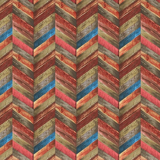Peel and Stick Wallpaper Wood Panel Wall Paper - 17.5 x 300 Inch Self Adhesive Wallpaper Peel and Stick, Easy to Paste Wall Contact Paper for Stand Liner, Table and Door Makeover Decor