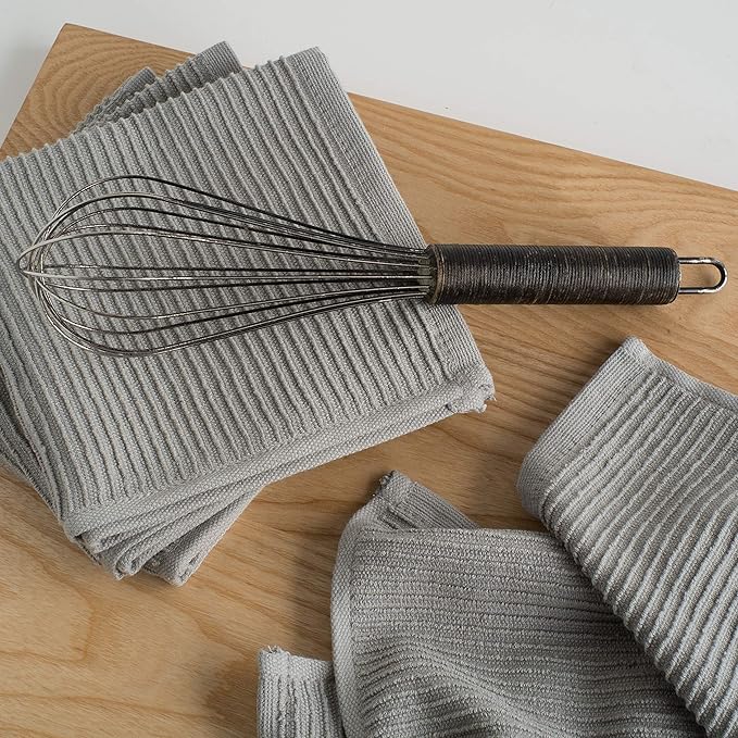 Now Designs Ripple Kitchen Dishcloth London Gray 13 x 13in Set of 4