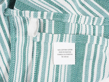 KAF Home Assorted Flat Kitchen Towels - Set of 10, 18 x 28 Inch (Teal)