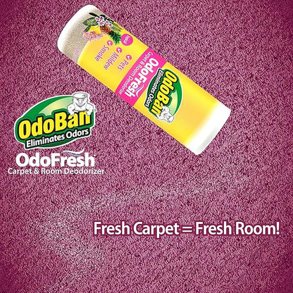 OdoBan OdoFresh Carpet and Room Deodorizer Powder for Home Smells and Odors Including Smoke, Pet Urine, Dogs, and Cat Litter, Tropical Scent, 2 Pounds
